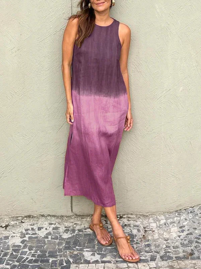 Kyline - Casual maxi jurk van katoen en linnen
