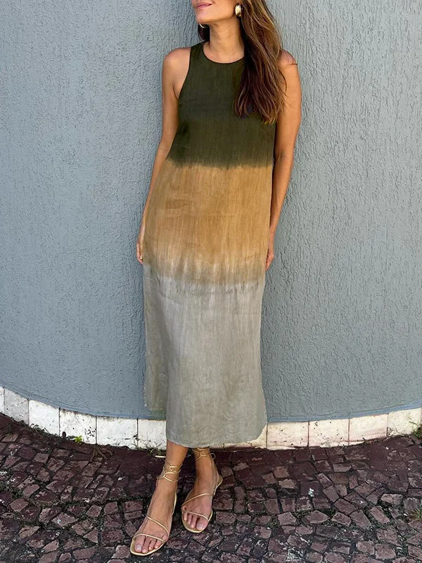 Kyline - Casual maxi jurk van katoen en linnen