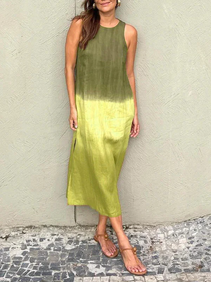 Kyline - Casual maxi jurk van katoen en linnen