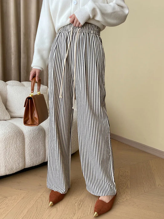Meira - Elegante Gestreepte Broek voor Vrouwen