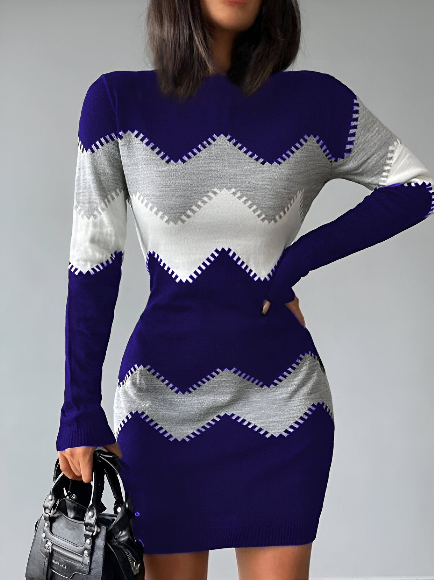 Sigrun | Elegante gebreide bodycon mini jurk