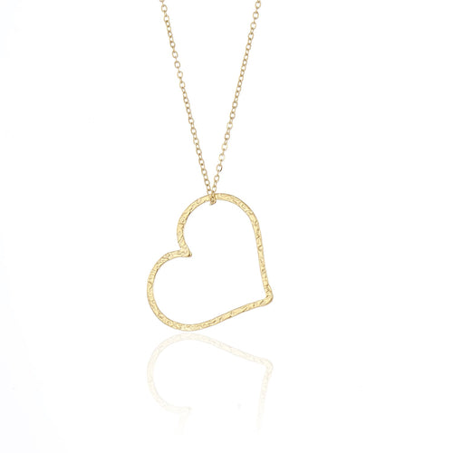 Gouden hart statement ketting