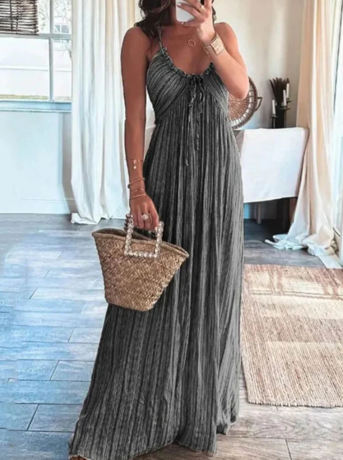 Leilani - Halter Maxi Jurk met Bretels