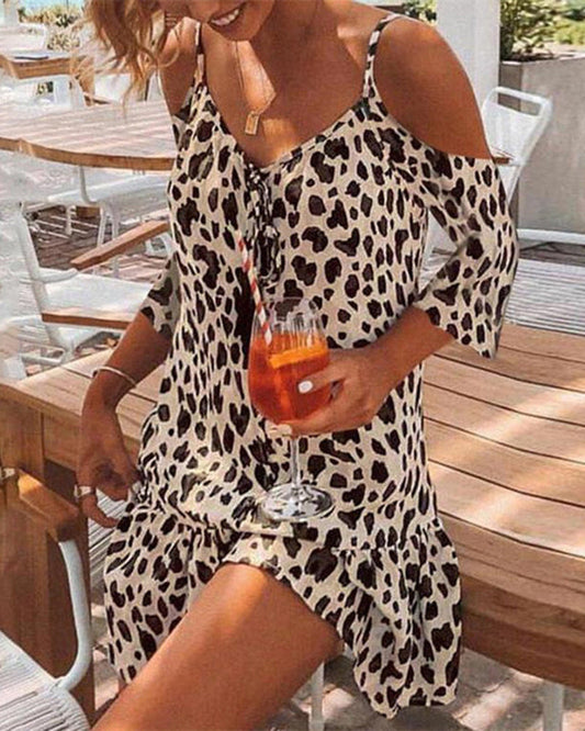 Luipaardprint jurk Zomerse elegantie met een wild tintje
