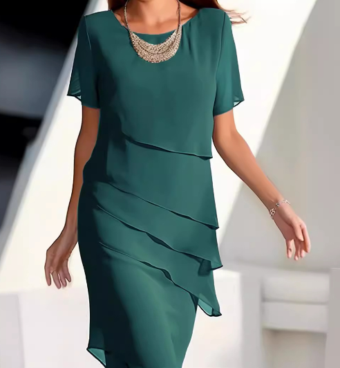Natalia - Effen mouwloze mini jurk