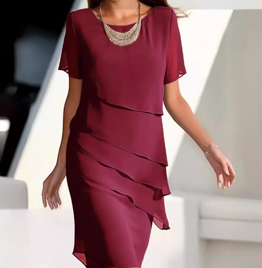 Natalia - Effen mouwloze mini jurk
