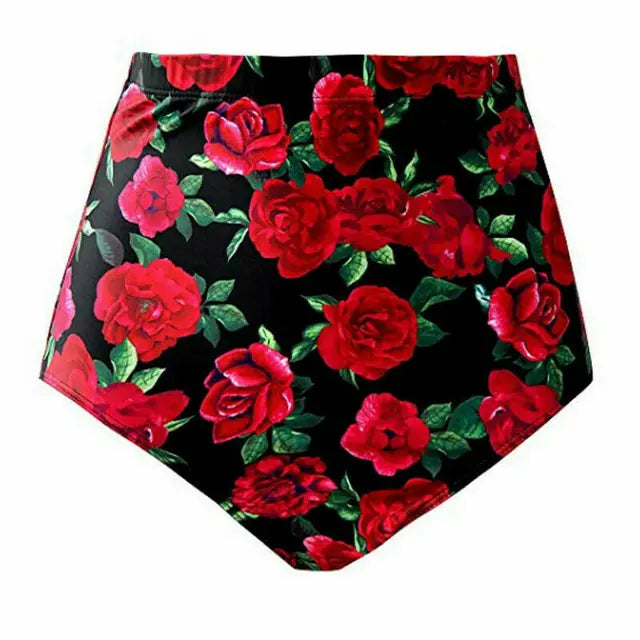 Noelia® | Zomer Dames Hoge Taille Bikini Slips Bloemen Badmode