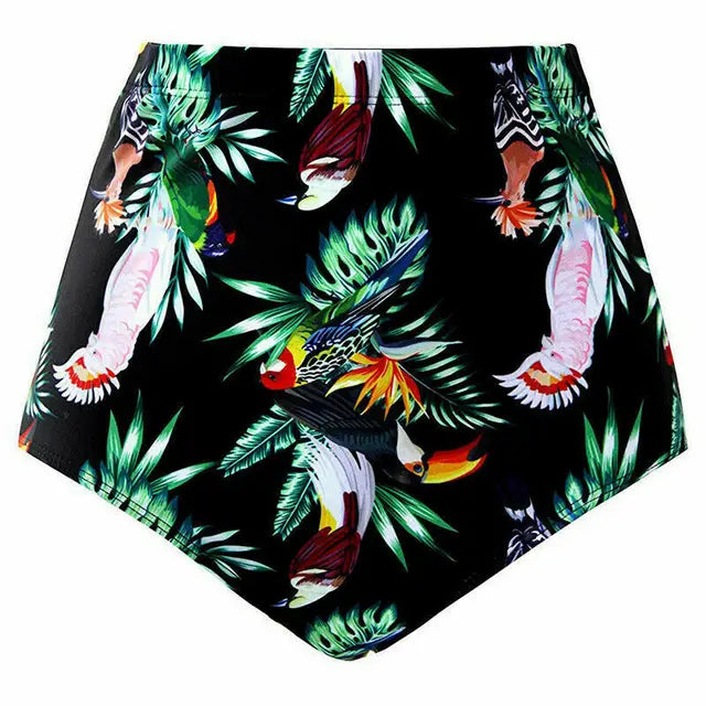 Noelia® | Zomer Dames Hoge Taille Bikini Slips Bloemen Badmode