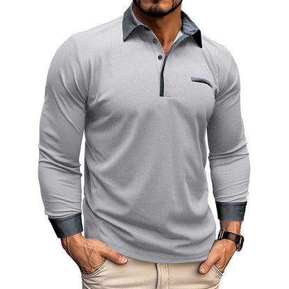 Branislav | Herenpoloshirt met lange mouwen en revers
