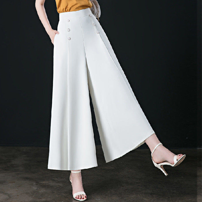 Kameya - Elegante Gebuttonde Broek voor Vrouwen