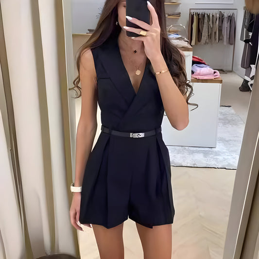 Fernanda® | Mouwloze kanten jumpsuit