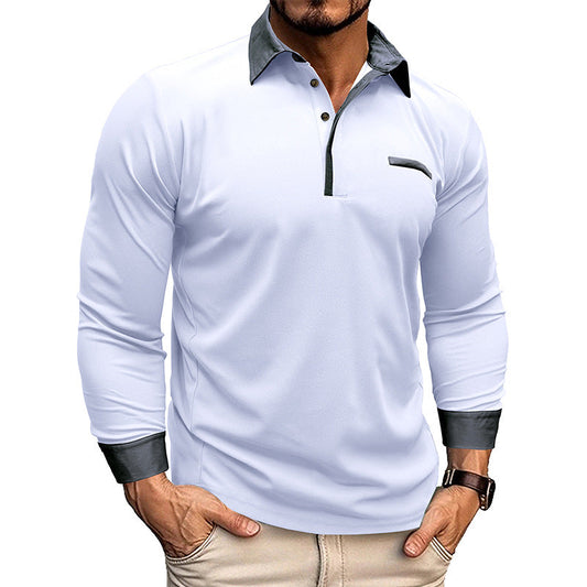 Branislav | Herenpoloshirt met lange mouwen en revers