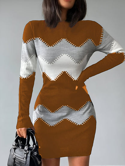 Sigrun | Elegante gebreide bodycon mini jurk