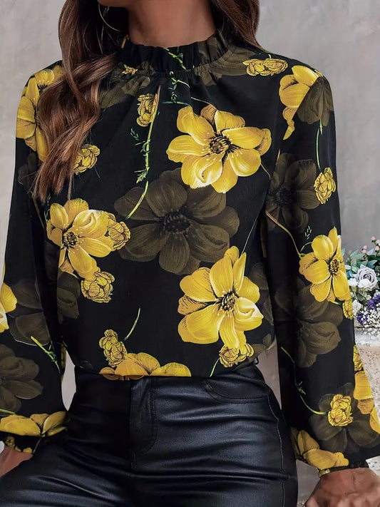 Samara Blouse | Bloemenprint Lange Mouw Blouse