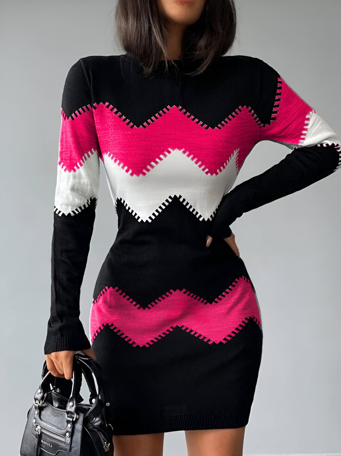 Sigrun | Elegante gebreide bodycon mini jurk