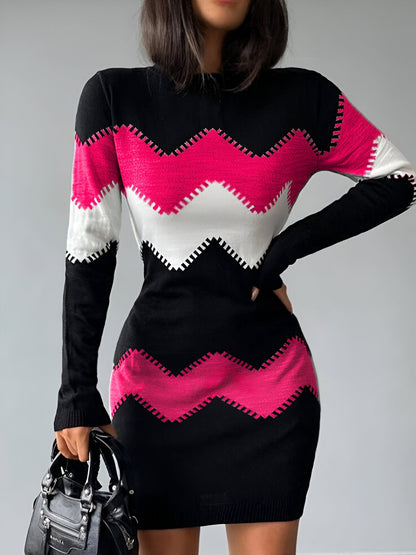 Sigrun | Elegante gebreide bodycon mini jurk