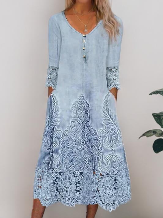 Ravena - Vintage stijl jurk met kant