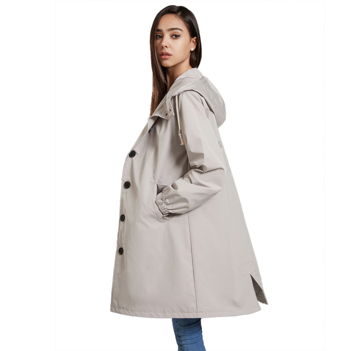 Casual waterdichte outdoor regenjas met capuchon voor vrouwen