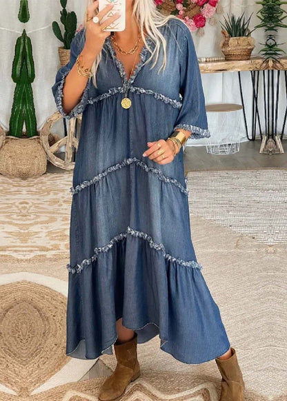 Rohan - Denim Maxi-Jurk