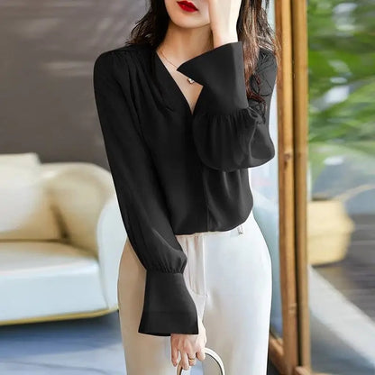 Tenisha Blouse | Geplooide Blouse met manchetmouwen voor vrouwen