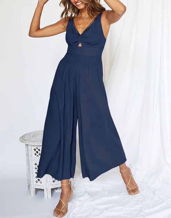 Rosalyn - Jurk met hoge taille en V-hals