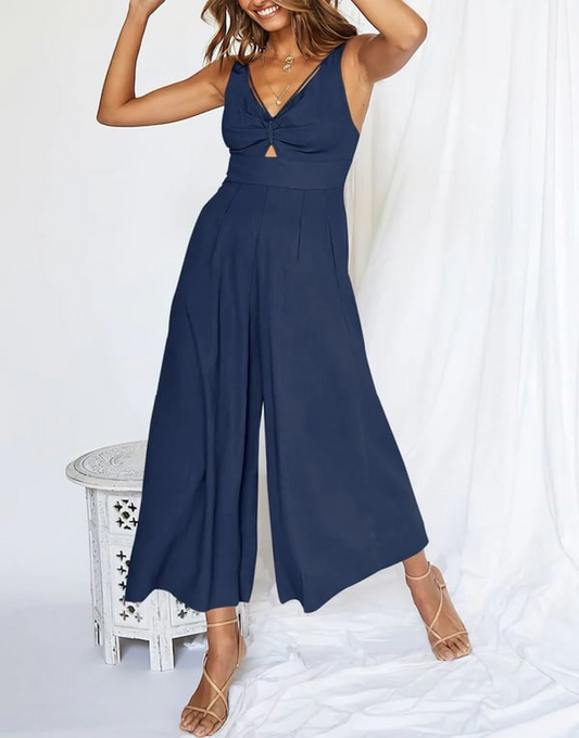 Rosalyn - Jurk met hoge taille en V-hals