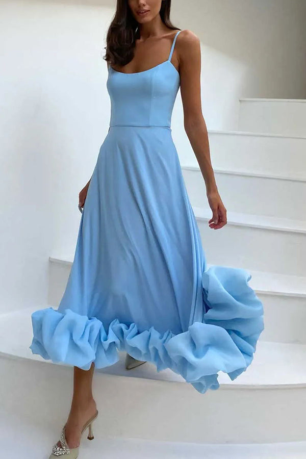 Roseanne - Strapless Midi-Jurk met Ruches voor Middernachtelijke Banketten