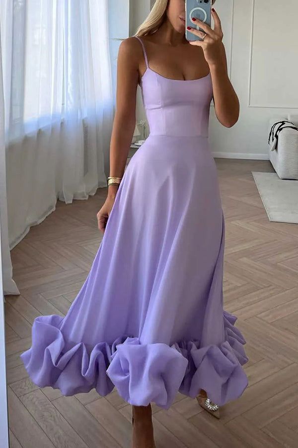 Roseanne - Strapless Midi-Jurk met Ruches voor Middernachtelijke Banketten