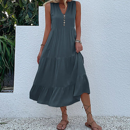 Ross - Smock jurk met gelaagde zoom
