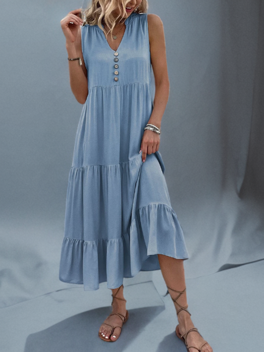 Ross - Smock jurk met gelaagde zoom