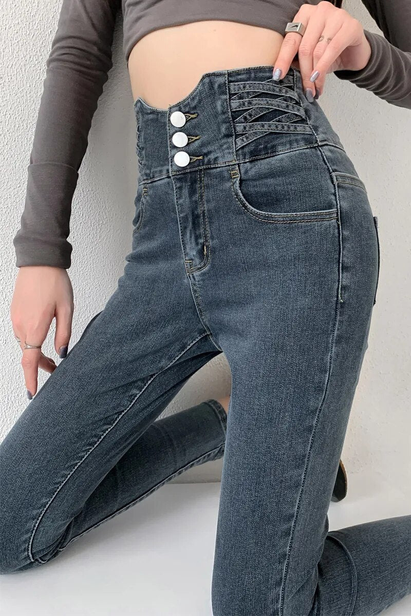 Vintage dames kokerjeans Zocker
