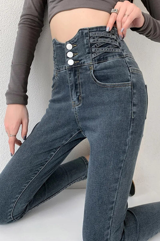Vintage dames kokerjeans Zocker