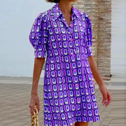 Gloria - Mini-jurk met pofmouwen