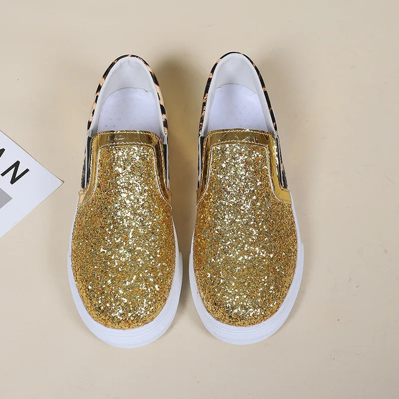 Glitter Pailletten Platte Loafers