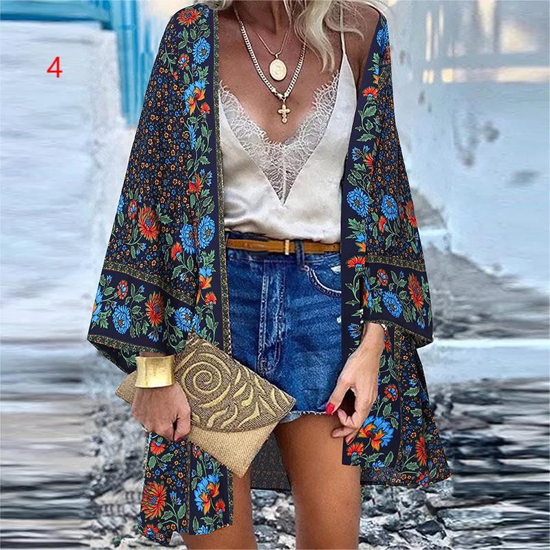 Bohemian Floral Blouse Casual Loose Beach