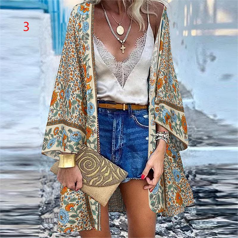 Bohemian Floral Blouse Casual Loose Beach