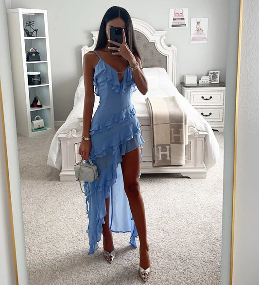 Asymmetrische elegante jurk