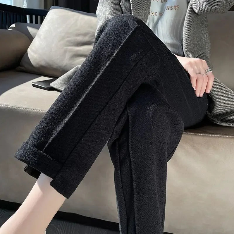Sophie | Wolmix Pantalon | Klassieke Stijl | Geweven Design