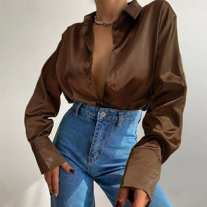 WijnandasBlouse I Satijnen Blouse Voor Dames