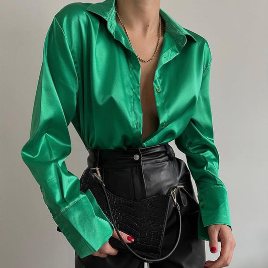 WijnandasBlouse I Satijnen Blouse Voor Dames