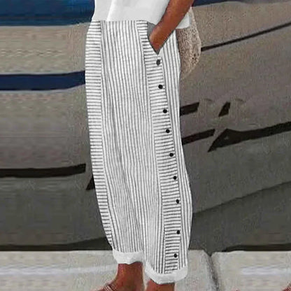 Comfortabele zomerbroek met streeppatroon