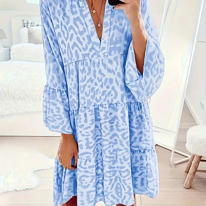 Salem - Boho Jurk met Luipaardprint voor Dames, Grote Maat