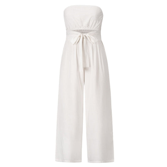 Strapless Wijde Pijpen Jumpsuit | Zomer 2024 Chique Romper | Sexy Slim Fit