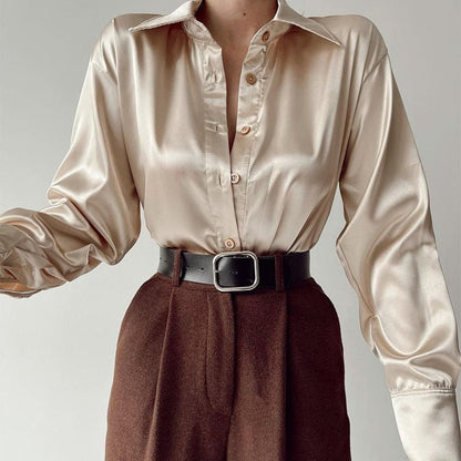 WijnandasBlouse I Satijnen Blouse Voor Dames