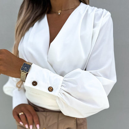 GemmaBlouse I Lantaarn Mouwen Blouse Voor Dames