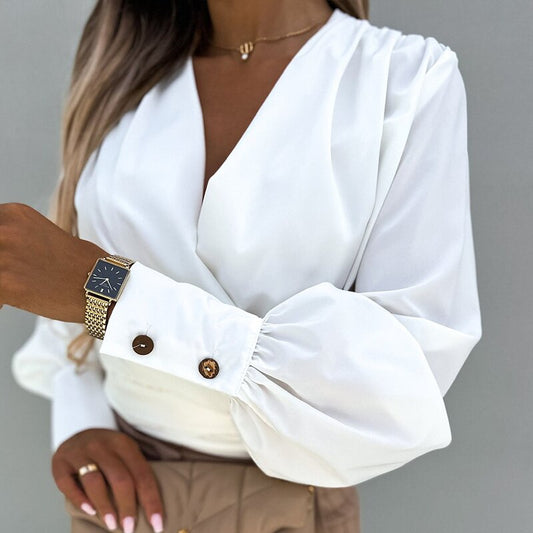 GemmaBlouse I Lantaarn Mouwen Blouse Voor Dames