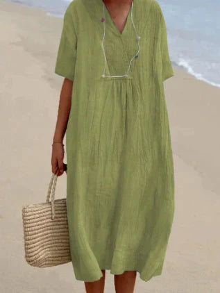 Elegante linnen jurk voor alle zomerse gelegenheden