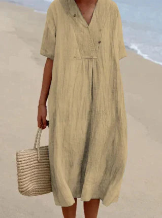 Elegante linnen jurk voor alle zomerse gelegenheden