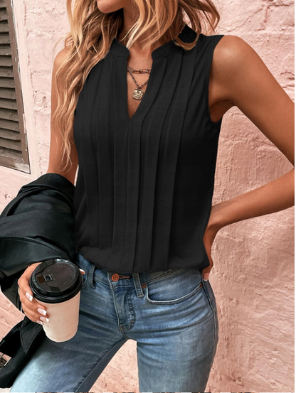 V-Hals Blouse - Kantdetail & Ademend Stofontwerp