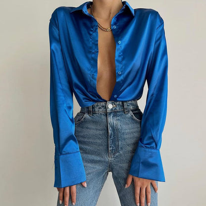 WijnandasBlouse I Satijnen Blouse Voor Dames